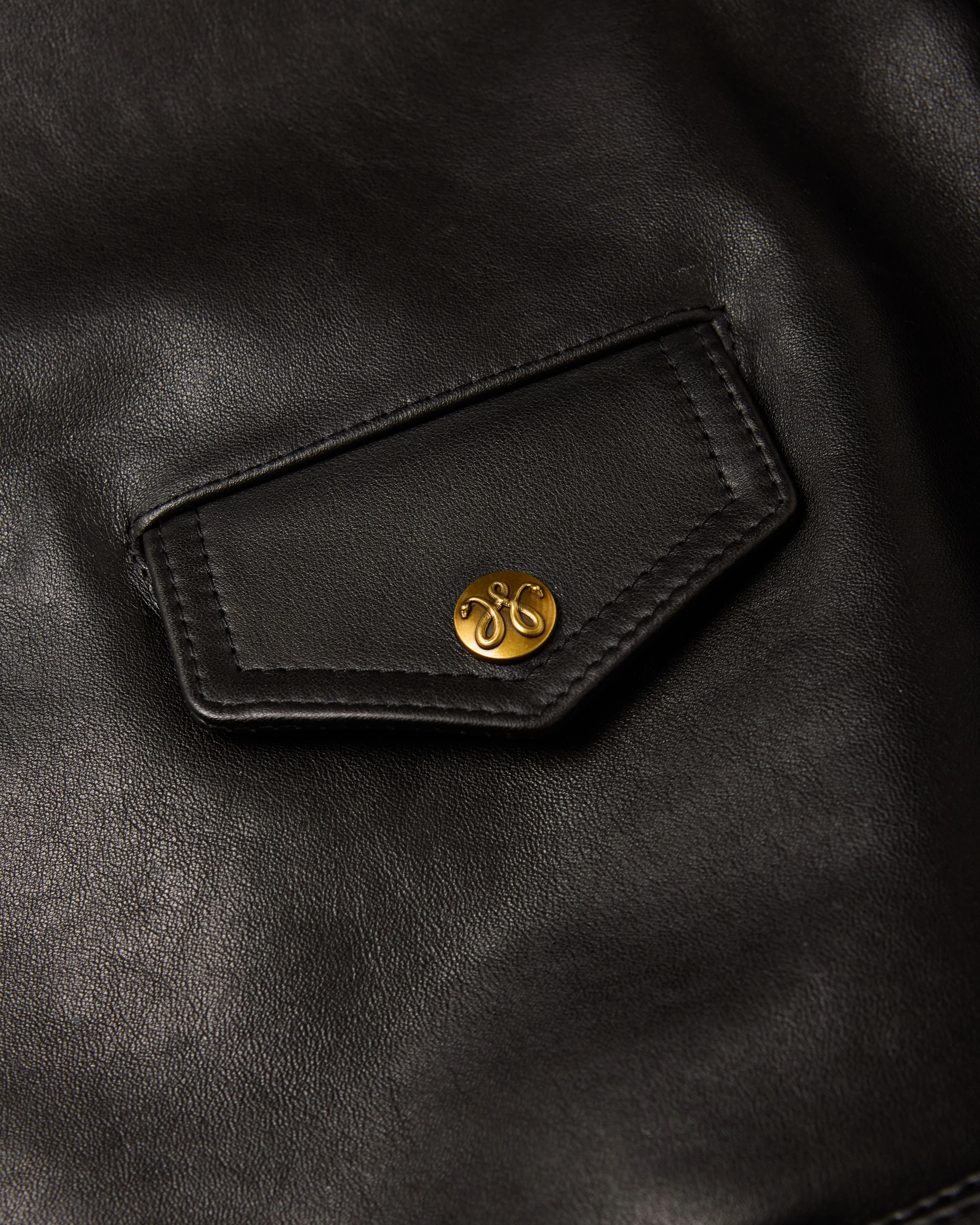 BELTED LEATHER VEST - BLACK - Image 8