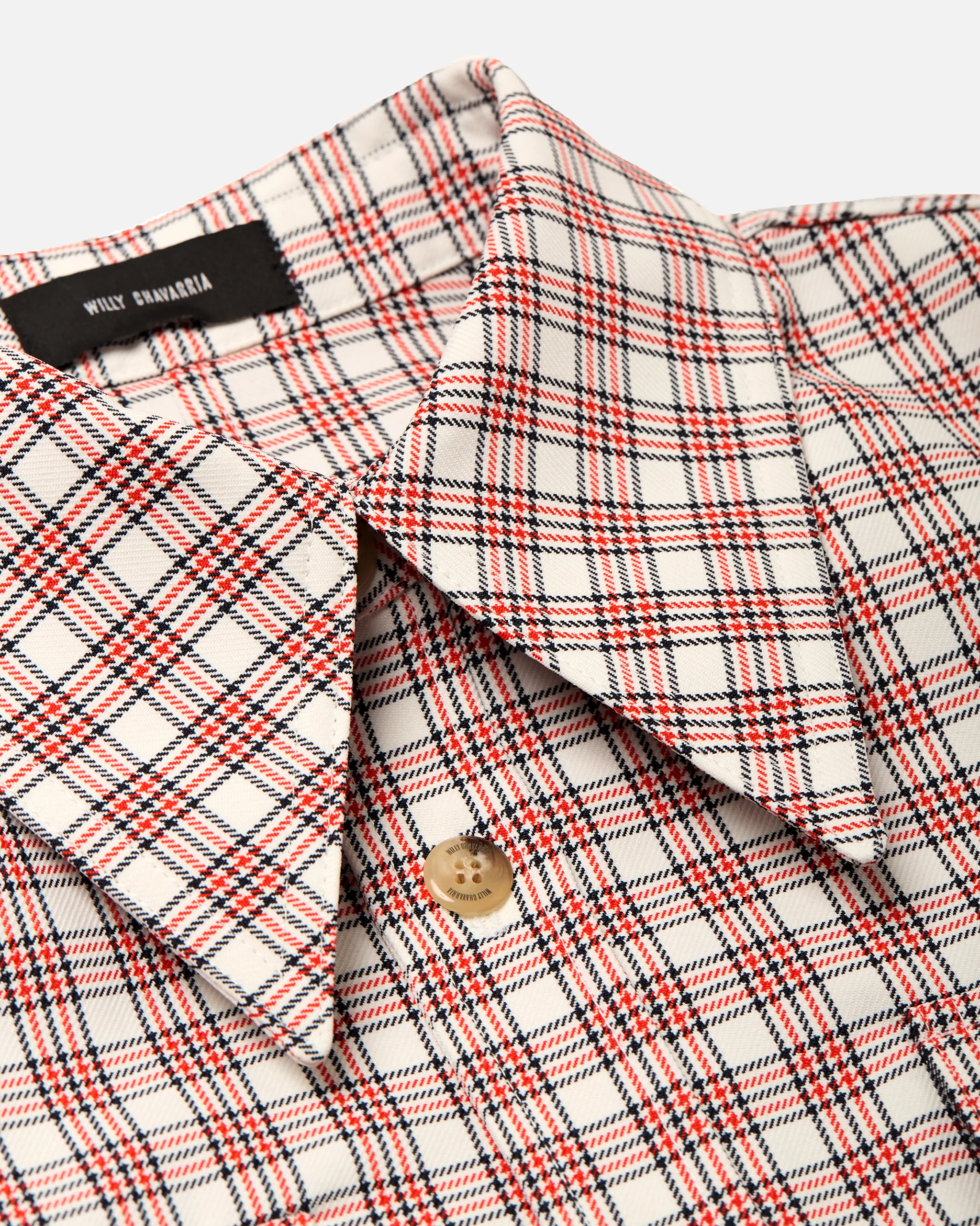 CHAVELA DRESS - RED/WHT PLAID - Image 3
