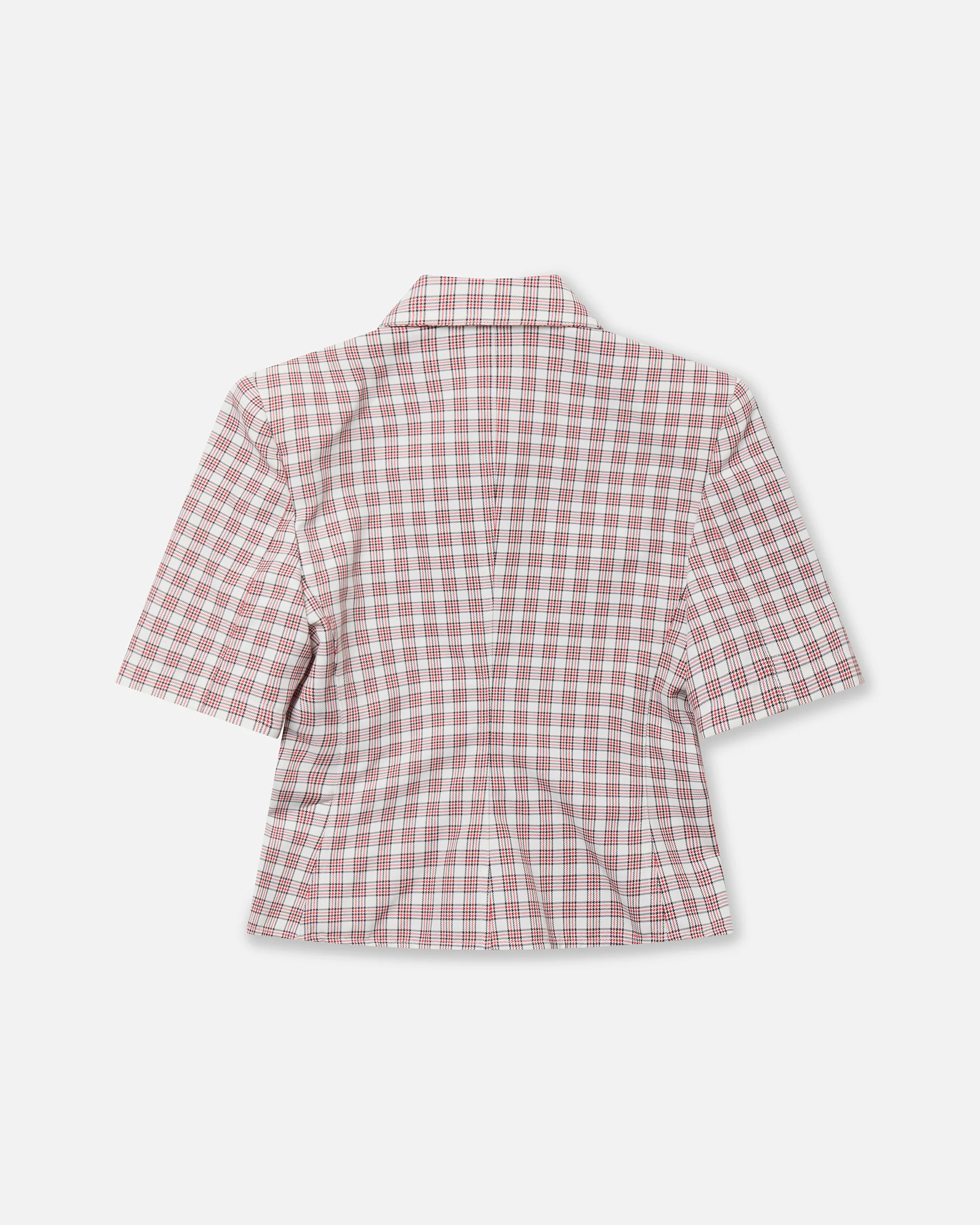CHAVELA S/S SHIRT - RED/WHT PLAID - Image 2