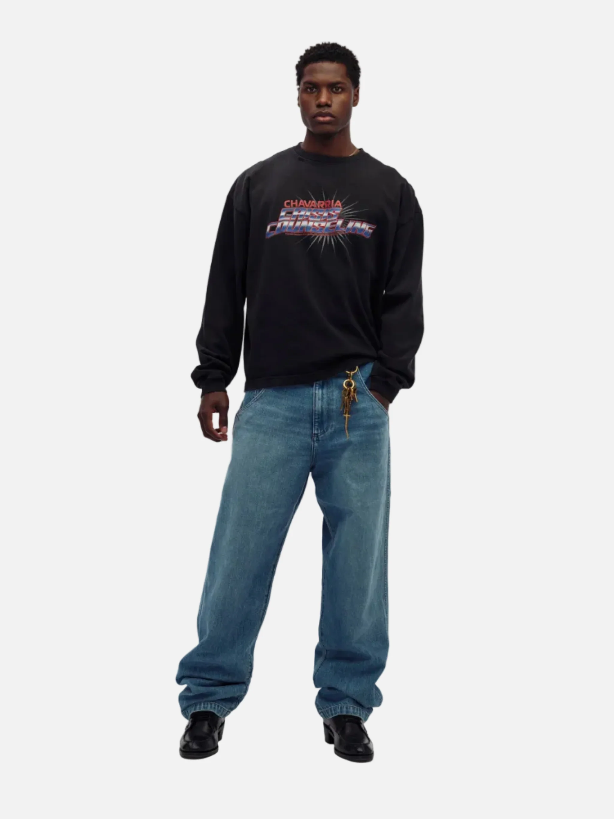 CRISIS COUNSELING LS BUFFALO TEE - BLACK BEAUTY - Image 3