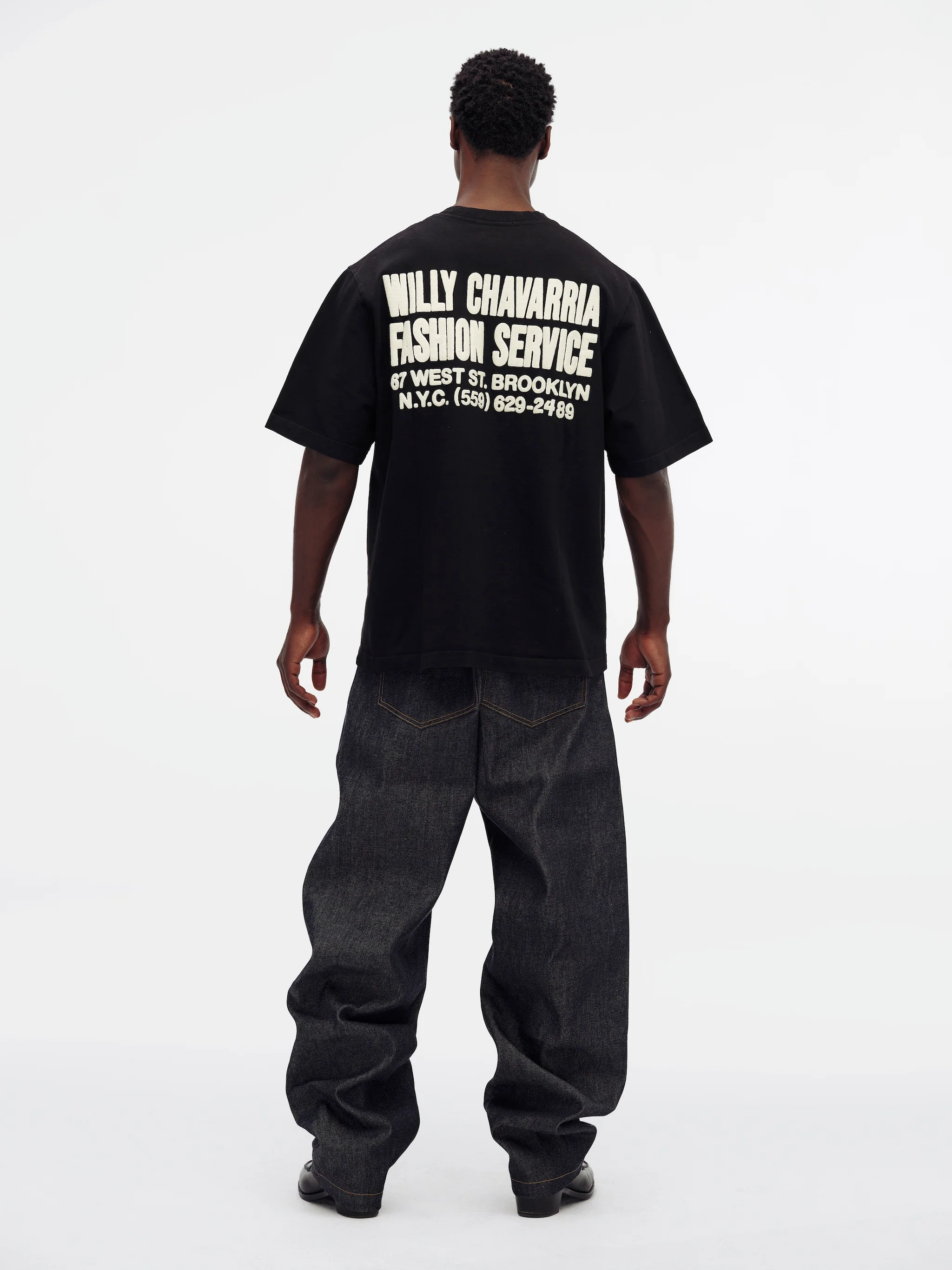 "FASHION SERVICES" - STANDARD TEE - BLACK - Image 4