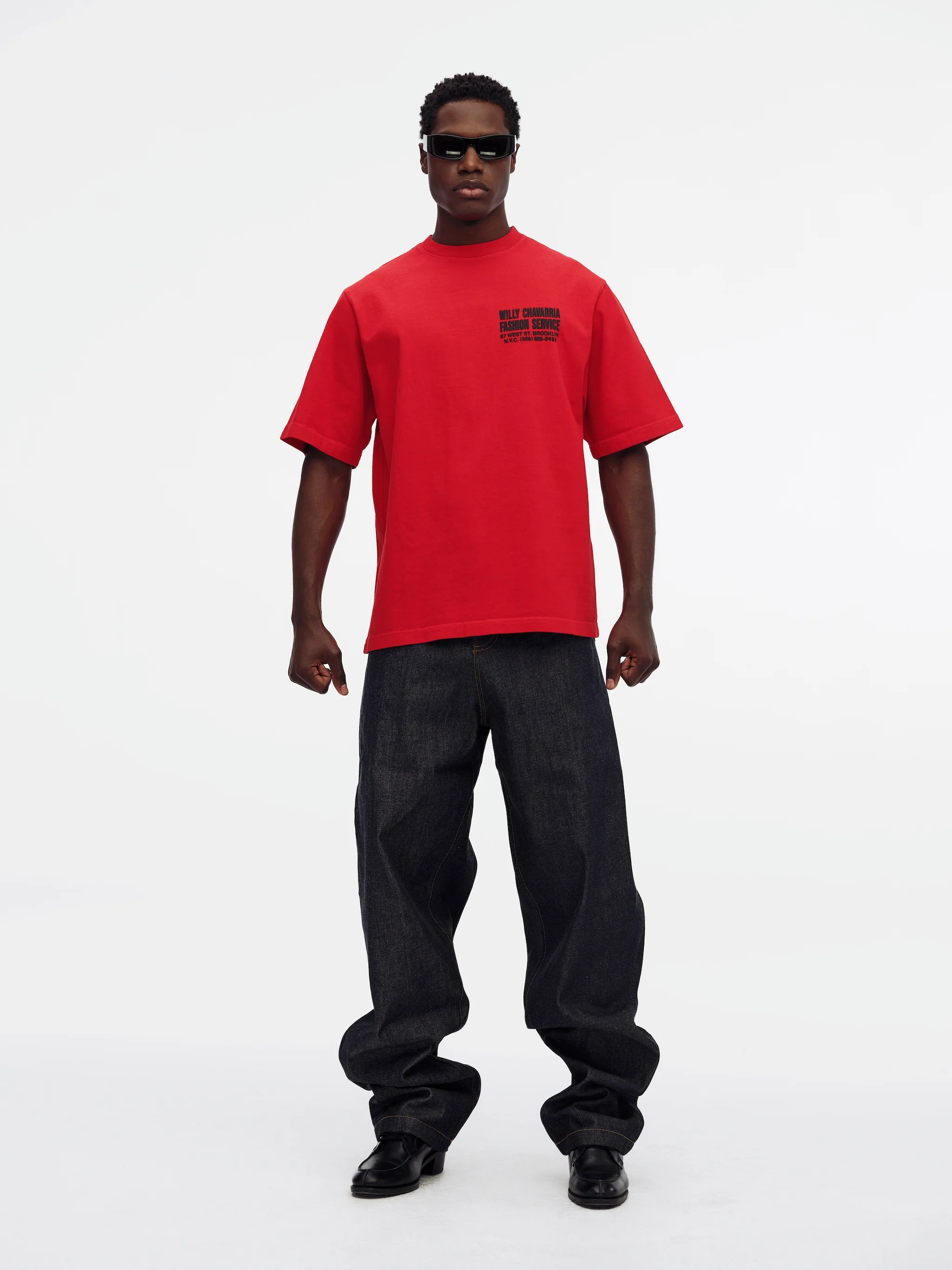 "FASHION SERVICES" - STANDARD TEE - RED HOT - Image 3