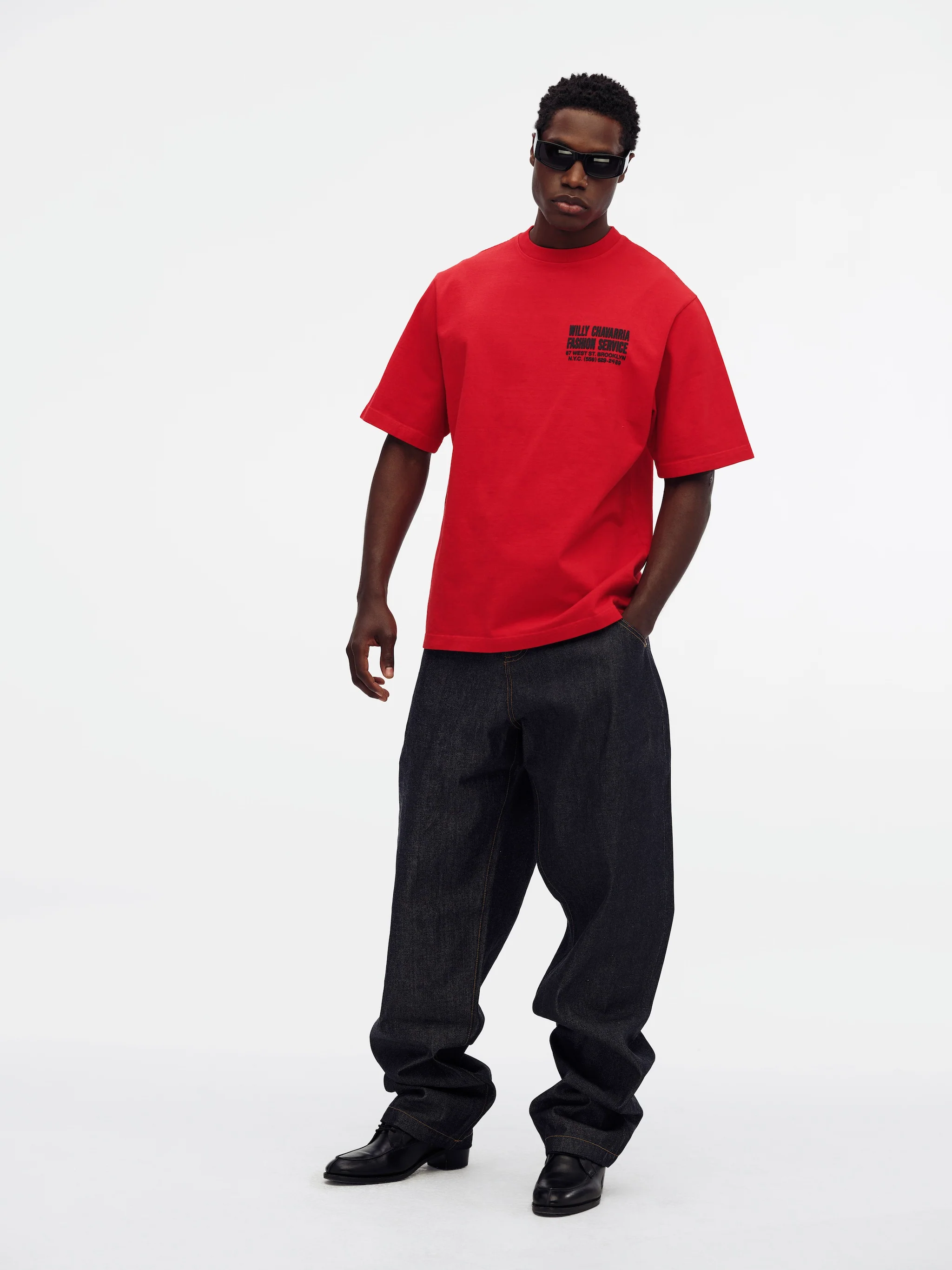 "FASHION SERVICES" - STANDARD TEE - RED HOT - Image 4