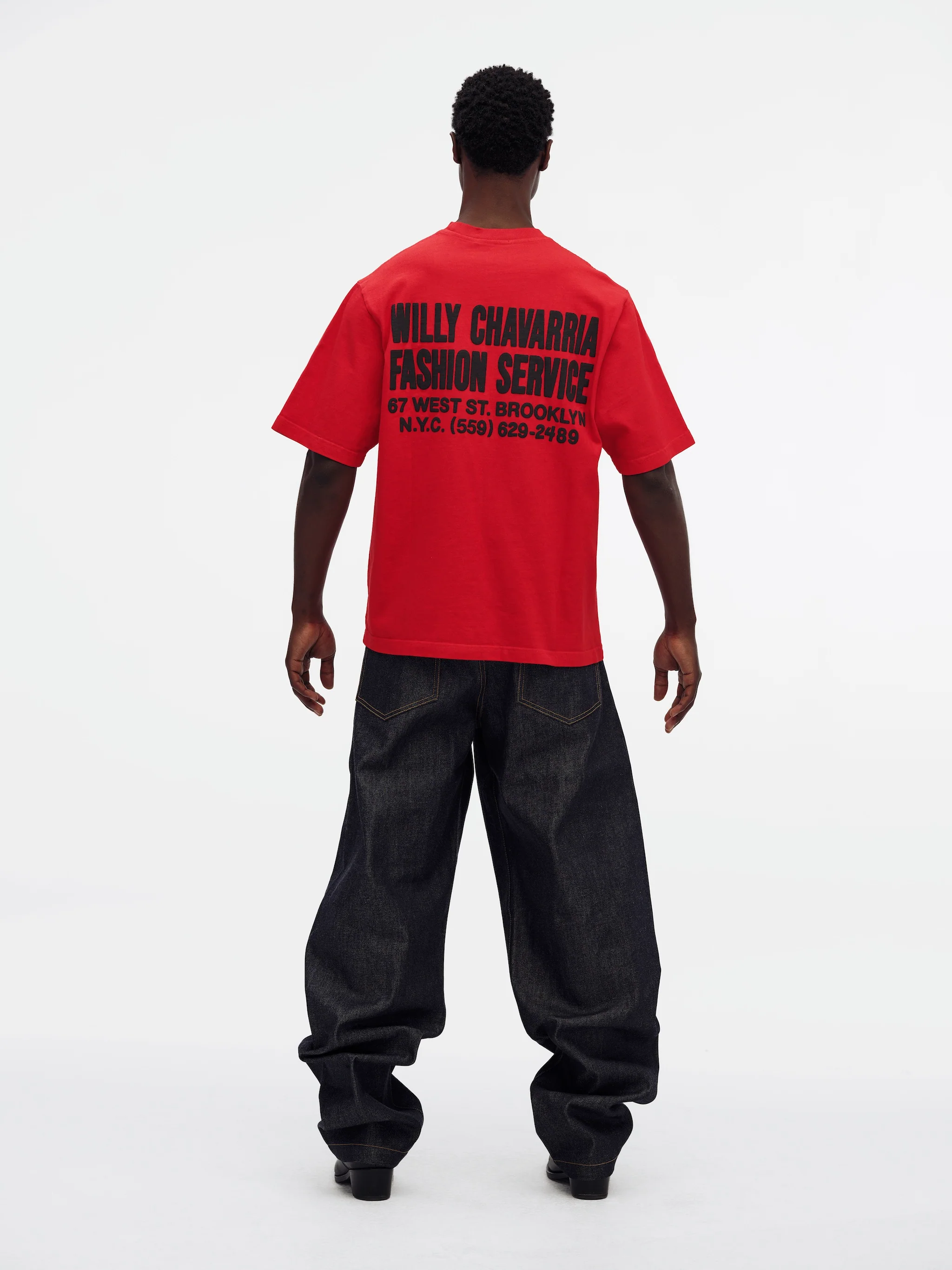 "FASHION SERVICES" - STANDARD TEE - RED HOT - Image 5