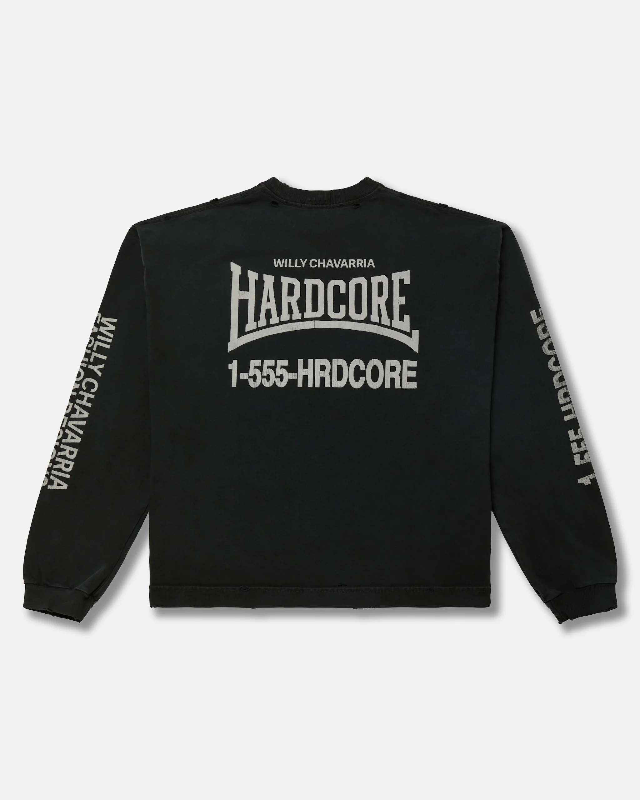 "HARDCORE" BUFFALO L/S TEE - BLACK BEAUTY - Image 3