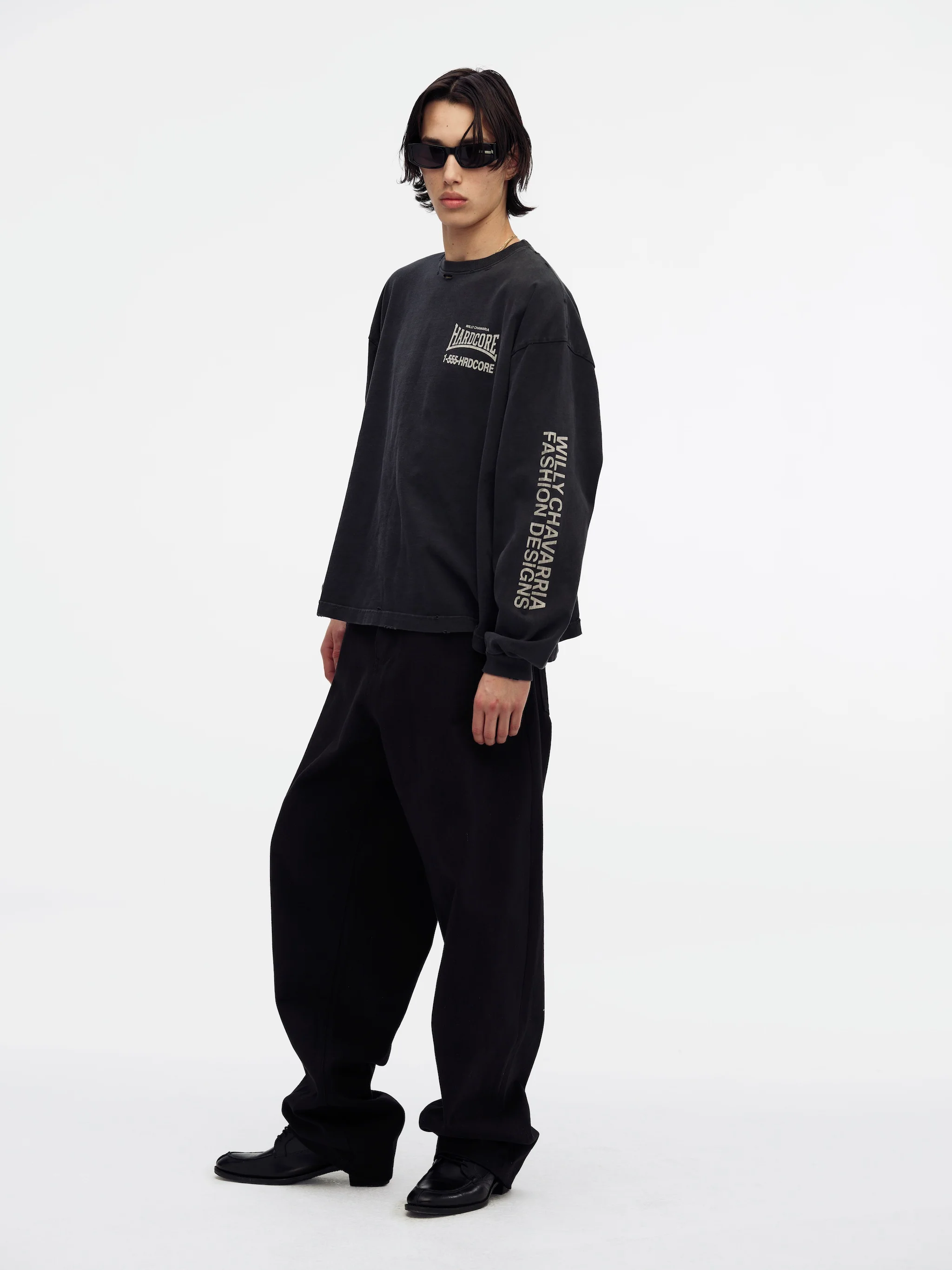 "HARDCORE" BUFFALO L/S TEE - BLACK BEAUTY - Image 4