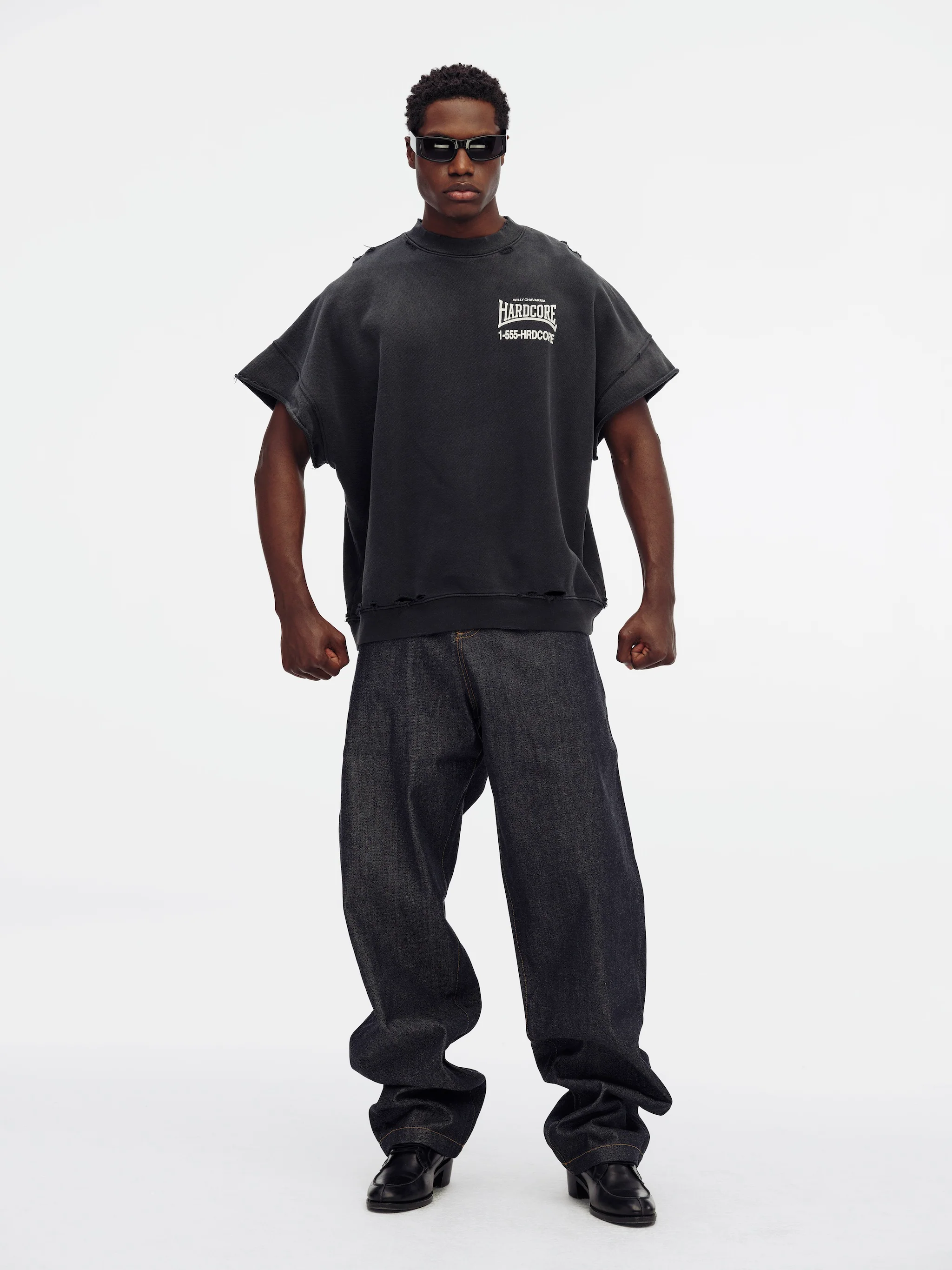 "HARDCORE" - MUSCLE TEE - BLACK BEAUTY