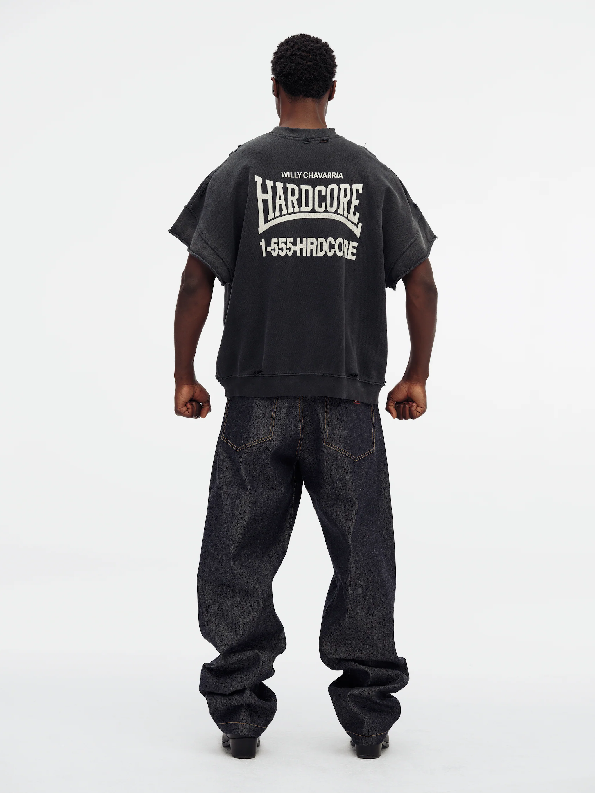 "HARDCORE" - MUSCLE TEE - BLACK BEAUTY - Image 5