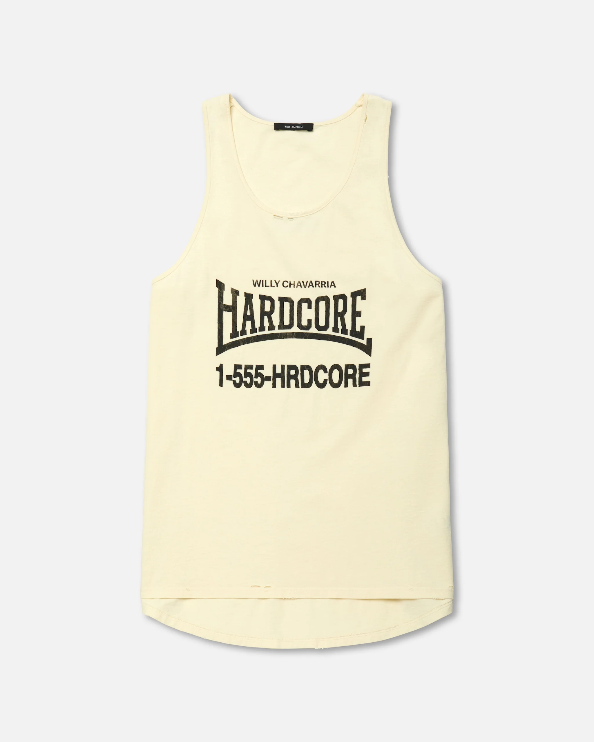 "HARDCORE" WILLY TANK TOP - SNOW WHITE - Image 3
