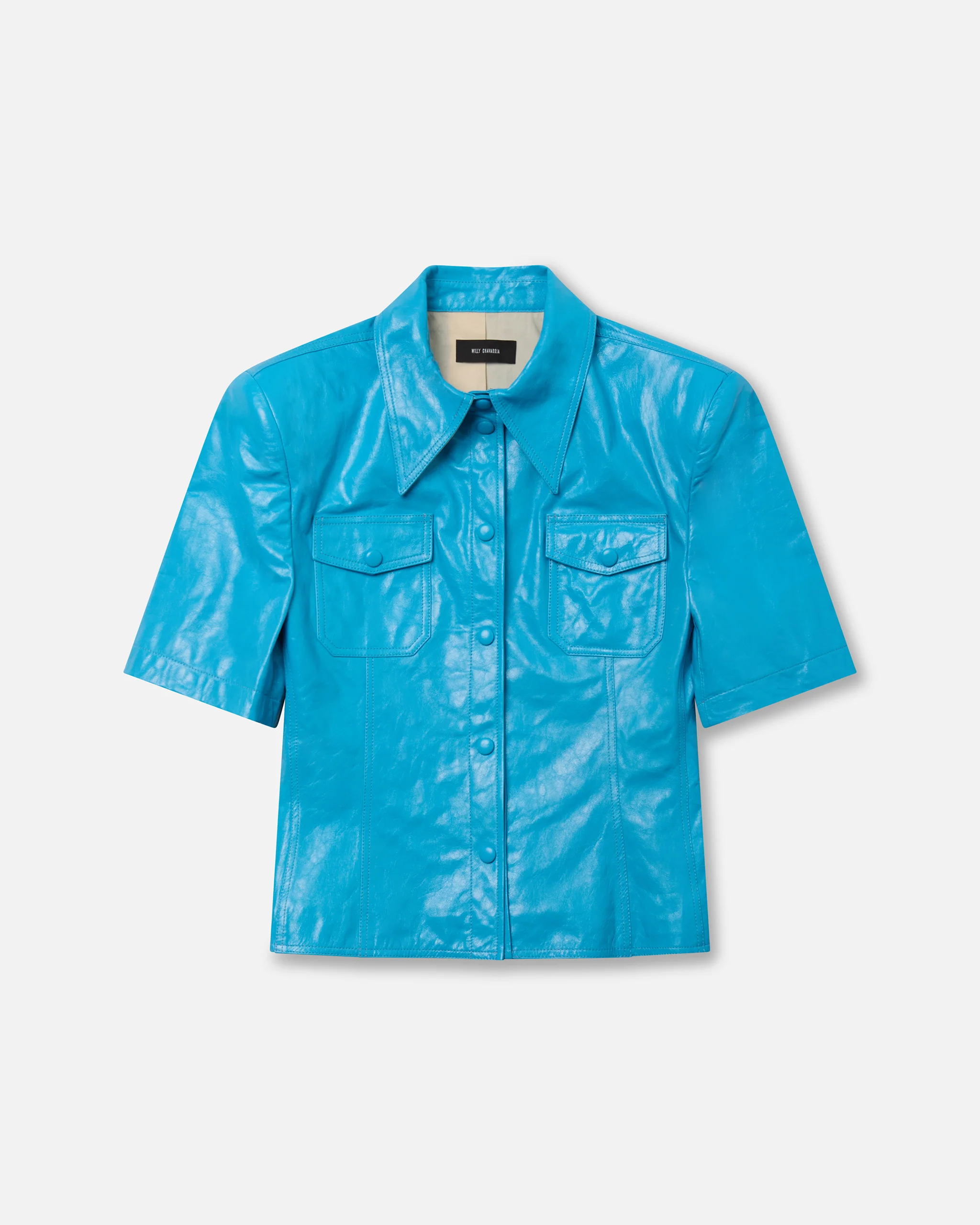 LTHR CHAVELA S/S SHIRT - BOUR. BLUE