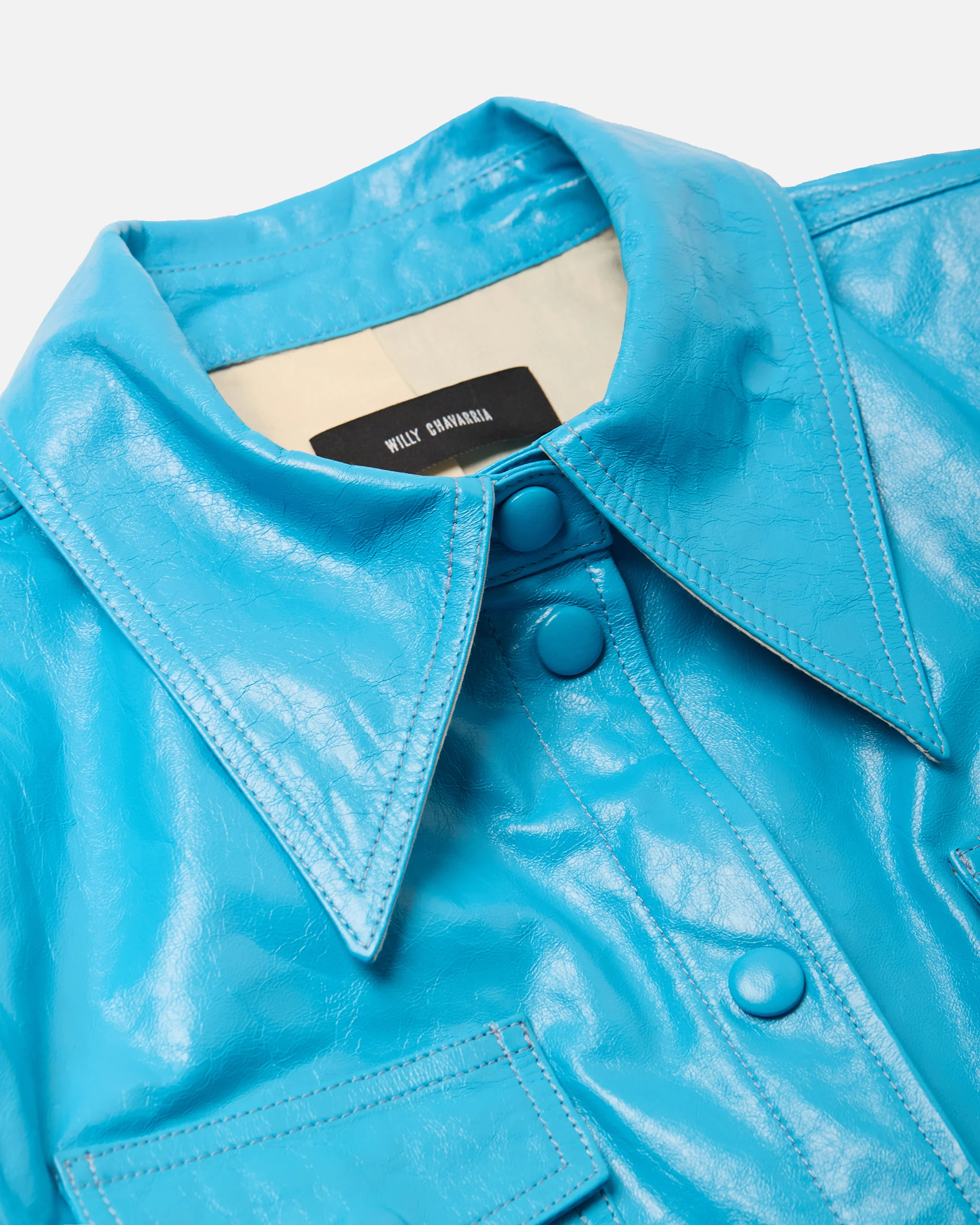 LTHR CHAVELA S/S SHIRT - BOUR. BLUE - Image 3