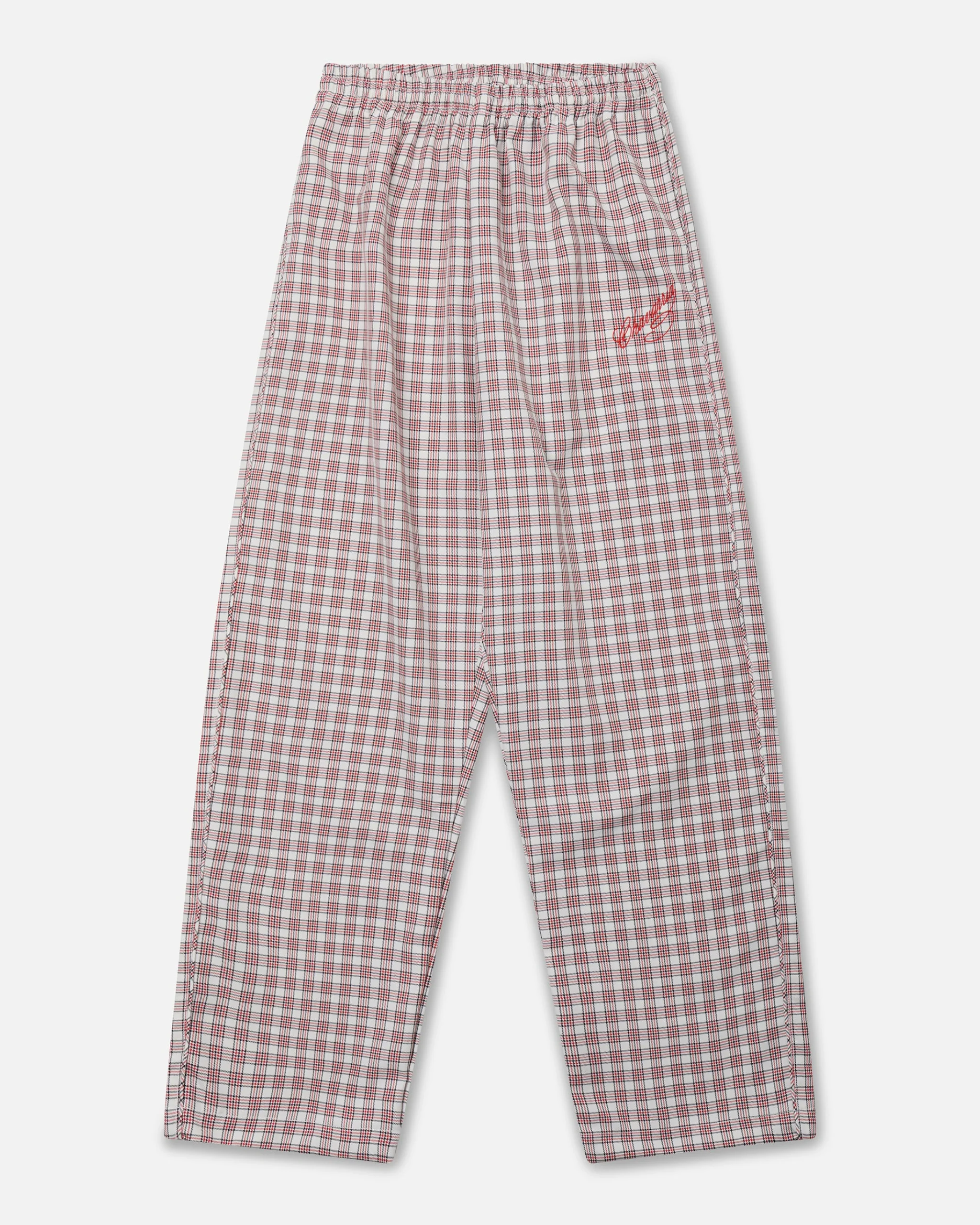 RUFF RIDER TRACK PANT - RED/WHITE PICNIC PLAID