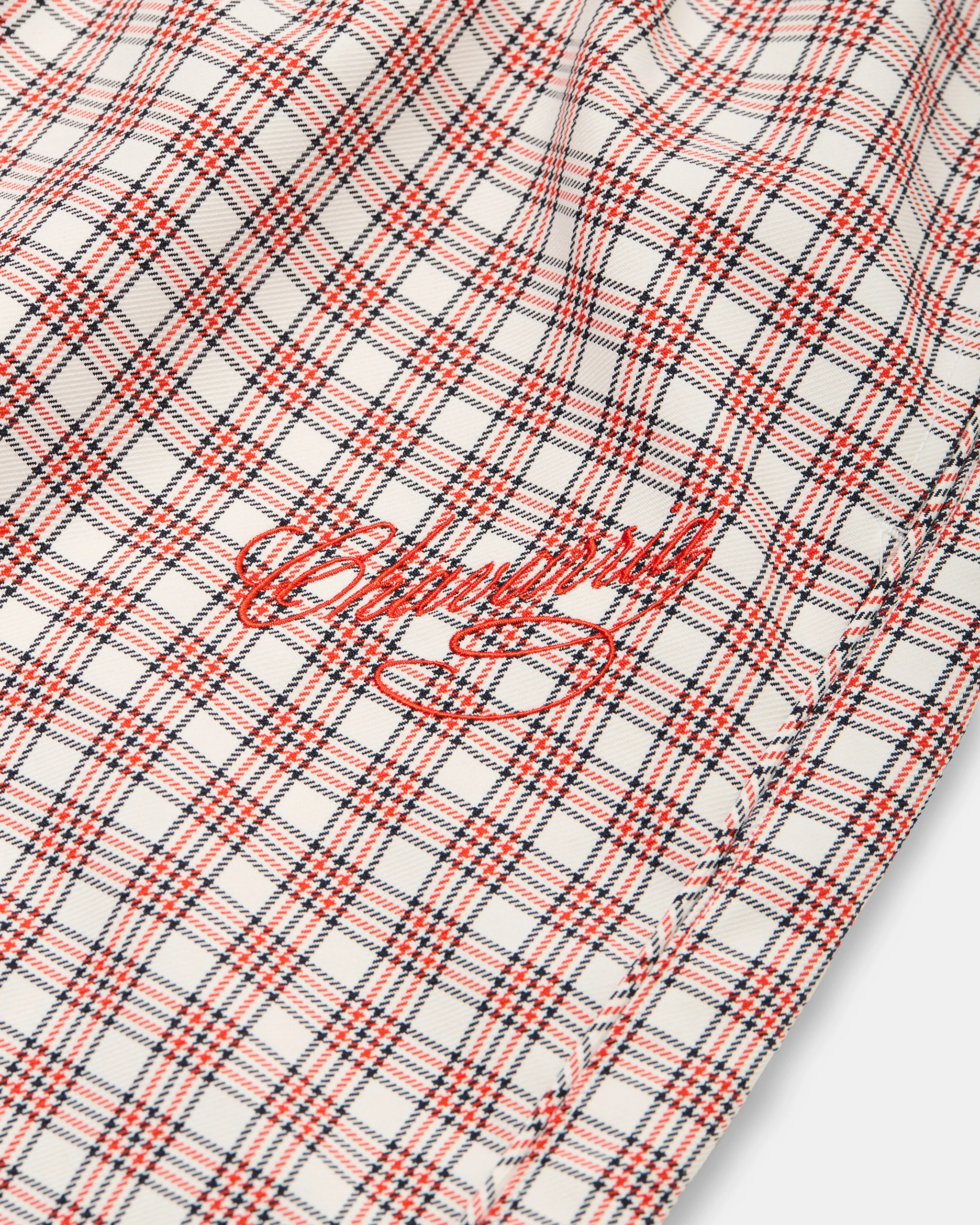 RUFF RIDER TRACK PANT - RED/WHITE PICNIC PLAID - Image 3
