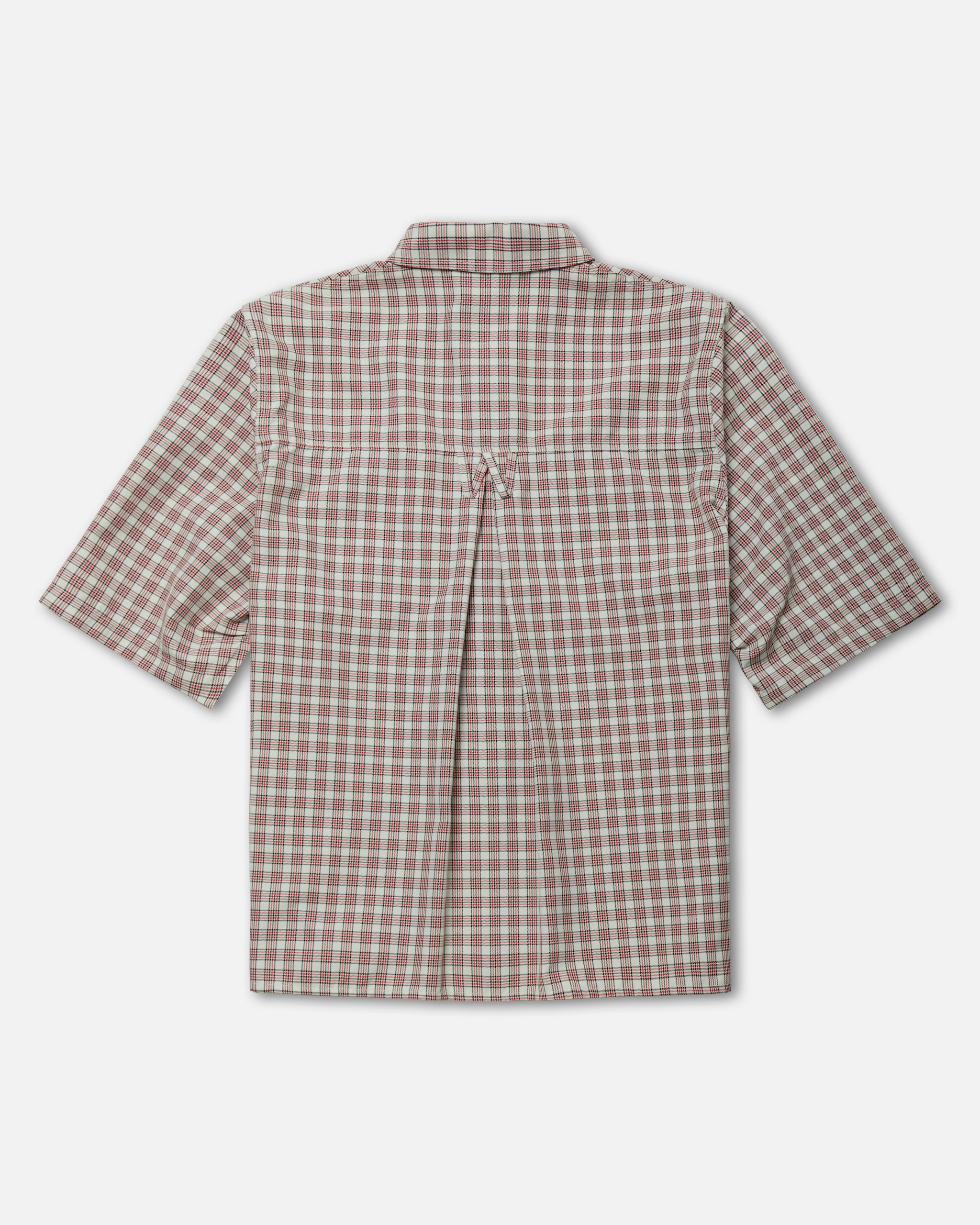SS CORCORAN SHIRT - RED/WHT PLAID - Image 4