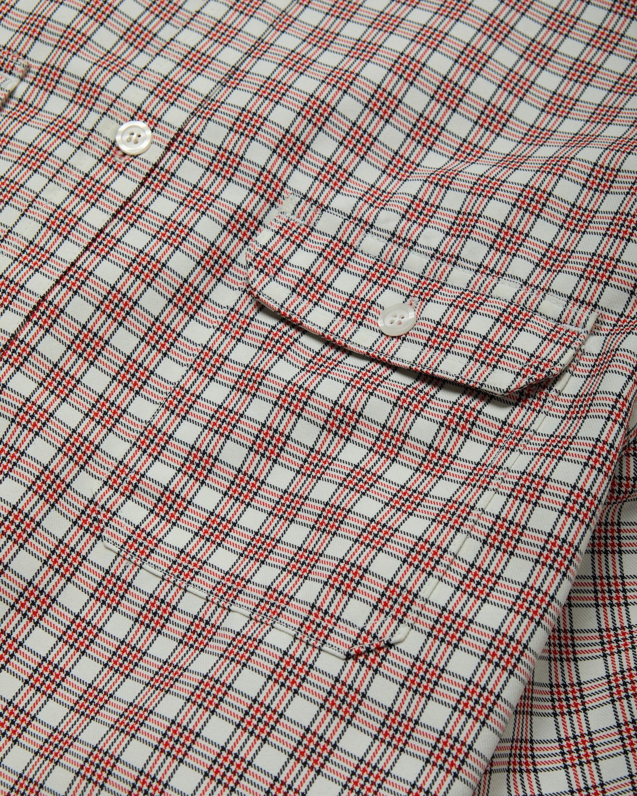 SS CORCORAN SHIRT - RED/WHT PLAID - Image 6